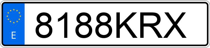 Numer rejestracyjny 8188KRX posiada MAZDA CX-3