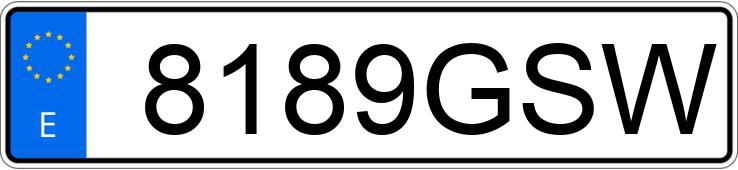 Numer rejestracyjny 8189GSW posiada CITROEN XSARA