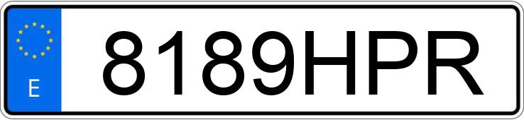 Numer rejestracyjny 8189HPR posiada JAGUAR XF