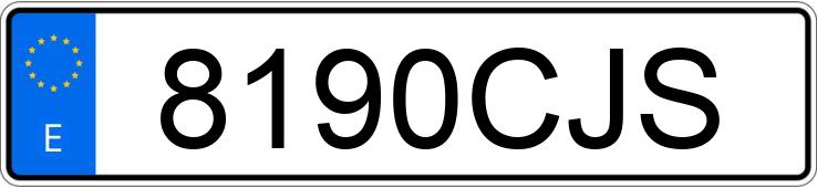 Numer rejestracyjny 8190CJS posiada NISSAN TERRANO
