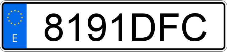 Numer rejestracyjny 8191DFC posiada CITROEN C2