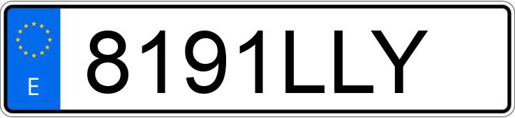 Numer rejestracyjny 8191LLY posiada AUDI A3