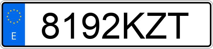 Numer rejestracyjny 8192KZT posiada KIA CEED TOURER Numer rejestracyjny 8192KZT posiada KIA CEED TOURER