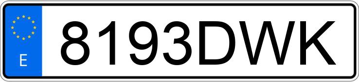 Numer rejestracyjny 8193DWK posiada LEXUS IS 220D