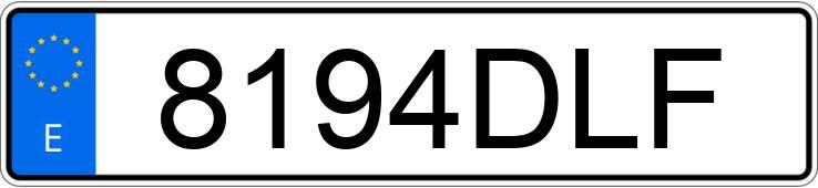 Numer rejestracyjny 8194DLF posiada RENAULT SCENIC