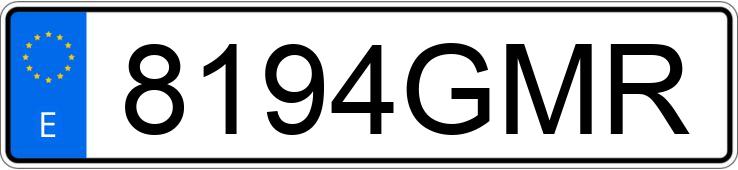 Numer rejestracyjny 8194GMR posiada VOLKSWAGEN GOLF