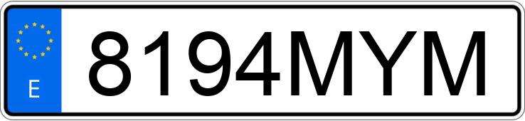 Numer rejestracyjny 8194MYM posiada RENAULT RAFALE