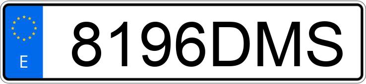 Numer rejestracyjny 8196DMS posiada PEUGEOT 307