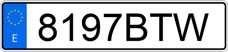 Numer rejestracyjny 8197BTW posiada AUDI A4