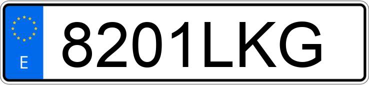 Numer rejestracyjny 8201LKG posiada DACIA DOKKER