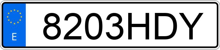 Numer rejestracyjny 8203HDY posiada JEEP COMPASS