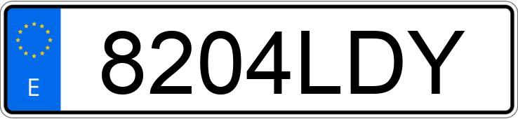 Numer rejestracyjny 8204LDY posiada AUDI S3 SPORTBACK