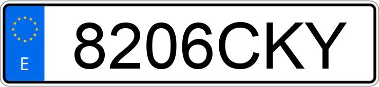 Numer rejestracyjny 8206CKY posiada MERCEDES C (203)