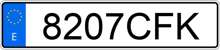 Numer rejestracyjny 8207CFK posiada OPEL VECTRA