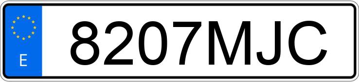Numer rejestracyjny 8207MJC posiada MERCEDES VITO