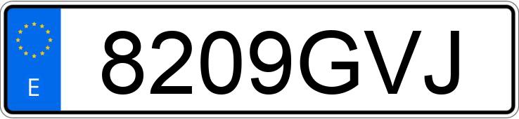 Numer rejestracyjny 8209GVJ posiada MERCEDES C (204)