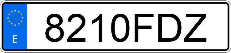 Numer rejestracyjny 8210FDZ posiada FORD FIESTA