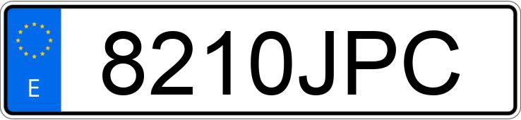 Le numéro d’enregistrement 8210JPC a PEUGEOT PARTNER