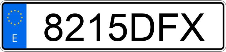 Numer rejestracyjny 8215DFX posiada AUDI A3