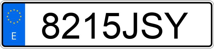 Numer rejestracyjny 8215JSY posiada SKODA ROOMSTER