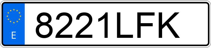 Numer rejestracyjny 8221LFK posiada SEAT IBIZA