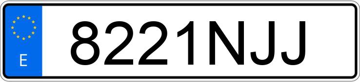 Numer rejestracyjny 8221NJJ posiada TESLA MODEL Y