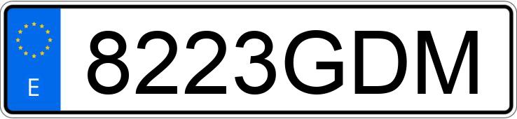 Die Registrierungsnummer 8223GDM hat VOLKSWAGEN TOURAN
