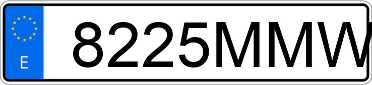 Numer rejestracyjny 8225MMW posiada MERCEDES C (206)