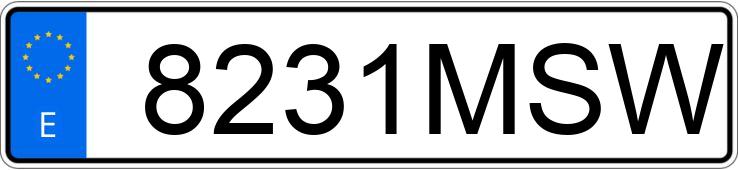 Die Registrierungsnummer 8231MSW hat MERCEDES A (177)
