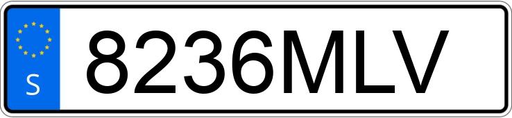Numer rejestracyjny 8236MLV posiada  
