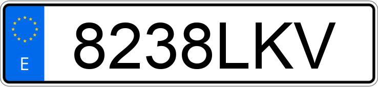 Numer rejestracyjny 8238LKV posiada AUDI Q3 SPORTBACK