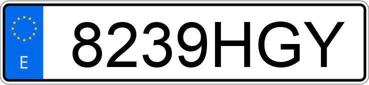 Numer rejestracyjny 8239HGY posiada TOYOTA HI-ACE