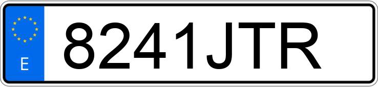 Numer rejestracyjny 8241JTR posiada MERCEDES C (205)