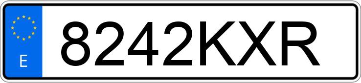 Numer rejestracyjny 8242KXR posiada KAWASAKI Z 125