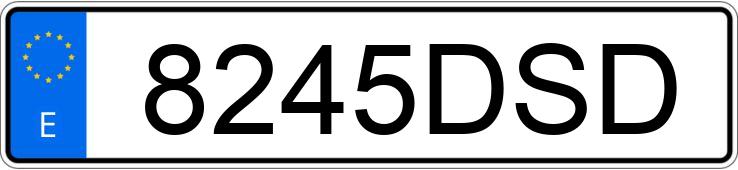 Numer rejestracyjny 8245DSD posiada AUDI A3 SPORTBACK Numer rejestracyjny 8245DSD posiada AUDI A3 SPORTBACK