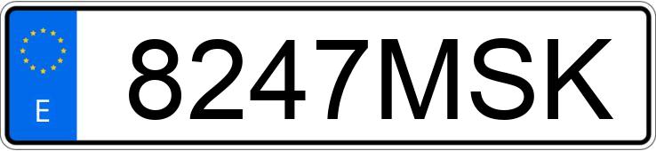 Registreringsnumret 8247MSK har MERCEDES C (206)