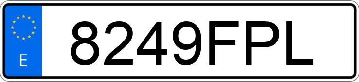 Registreringsnumret 8249FPL har BMW SERIE 3