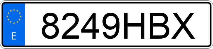 Numer rejestracyjny 8249HBX posiada AUDI A4