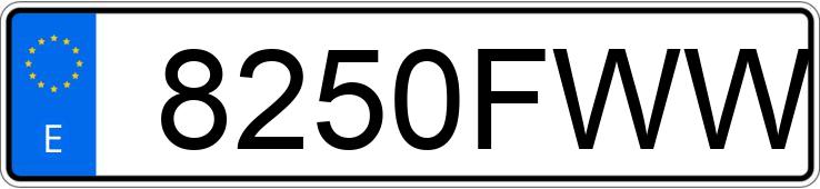 Numer rejestracyjny 8250FWW posiada SUBARU FORESTER