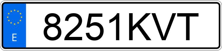 Numer rejestracyjny 8251KVT posiada FIAT 500 Numer rejestracyjny 8251KVT posiada FIAT 500