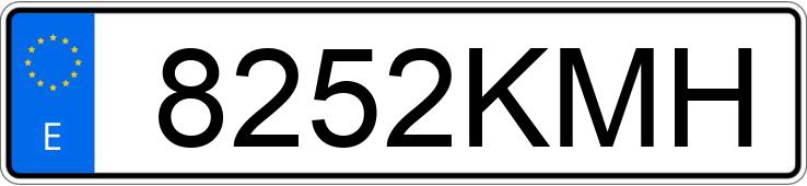 Numer rejestracyjny 8252KMH posiada VOLKSWAGEN GOLF SPORTSVAN