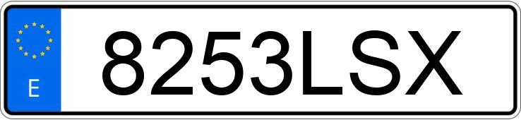 Numer rejestracyjny 8253LSX posiada DODGE CHALLENGER