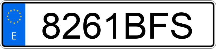 Numer rejestracyjny 8261BFS posiada BMW SERIE 3