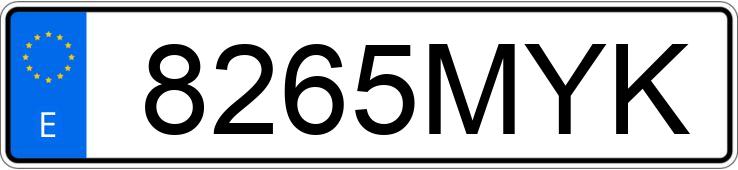 Numer rejestracyjny 8265MYK posiada PORSCHE 718 CAYMAN