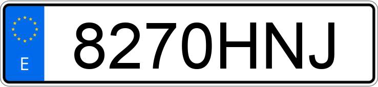 Numer rejestracyjny 8270HNJ posiada FIAT 500