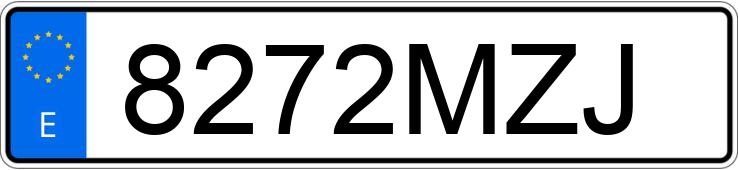 Numer rejestracyjny 8272MZJ posiada SUZUKI V-STROM