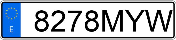 Numer rejestracyjny 8278MYW posiada TRS ONE Numer rejestracyjny 8278MYW posiada TRS ONE