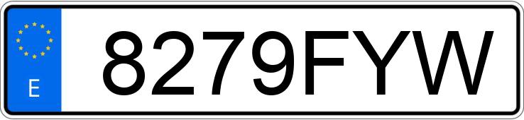 Numer rejestracyjny 8279FYW posiada TOYOTA AURIS