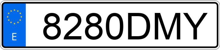 Numer rejestracyjny 8280DMY posiada CITROEN E-JUMPY