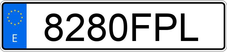 Die Registrierungsnummer 8280FPL hat RENAULT MEGANE